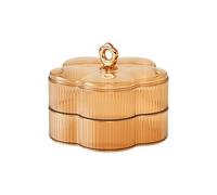 pumpumlia Elegante vassoio floreale a 2 strati, pratico vassoio per frutta a guscio, snack, organizzazione della casa, soluzione elegante per la cucina