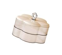 pumpumlia Elegante vassoio floreale a 2 strati, pratico vassoio per frutta a guscio, snack, organizzazione della casa, soluzione elegante per la cucina
