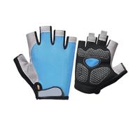 pumpumlia Guanti da ciclismo unisex a mezze dita, traspiranti, per assorbimento degli urti, guanti sportivi per fitness, palestra, allenamento, sollevamento pesi, ciclismo, palestra