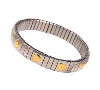 pumpumlia Lussuosa catena da polso in acciaio inox elegante elastico regolabile ornamento in acciaio inox gioiello unisex, Misura unica, come descritto