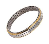 pumpumlia Lussuosa catena da polso in acciaio inox elegante elastico regolabile ornamento in acciaio inox gioiello unisex, Misura unica, come descritto