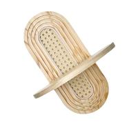 pumpumlia Mensola da parete sospesa in rattan ad arco in legno per fioriere galleggianti per soggiorno, camera da letto, cameretta, mensola galleggiante