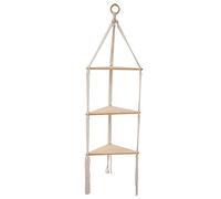 pumpumlia Mensole decorative Altalena in legno Corda da appendere a parete Mensole galleggianti per piante Vassoio per vasi di fiori Decorazioni semplici per la casa Mensole galleggianti Staffe