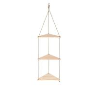 pumpumlia Mensole galleggianti Mensola triangolare Corda di Cotone Mensola di Legno Appeso A Parete Scaffale Angolo di Immagazzinaggio Per Interni Piante Display Decor Scaffali Gal