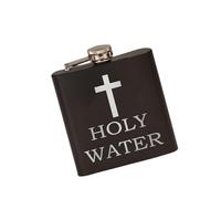 pumpumlia Outdoor modello incrociato bottiglia di acqua santa in acciaio inox anca con vite aperta per cerimonie religiose e viaggi cerimonia religiosa contenitore d'acqua