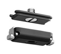 pumpumlia Piastra per fotocamera a sgancio rapido resistente 1/4 "Supporto in alluminio 8 kg carico antiscivolo per DSLR e ingranaggi pellicola Piastra a sgancio rapido per fotocamere mirrorless