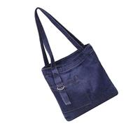 pumpumlia Pratica borsa a tracolla in tela per ragazze con manici rinforzati Spaziosa maniglia superiore per libri laptop quotidiano essenziale spalla convertibile, Blu, One Size