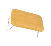 pumpumlia Pratico bambù tavolo pieghevole design portatile accessorio da campeggio per postazioni di lavoro di cottura all'aperto setup soluzione di archiviazione pieghevole amichevole da viaggio