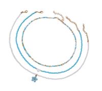 pumpumlia Set di collane con perline multiple fatte a mano con lega per l'uso quotidiano e per lo styling, Misura unica, come descritto, come descritto