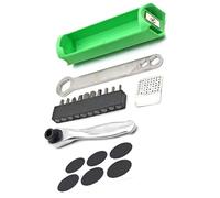 pumpumlia Set di riparazione per biciclette con scomparti compatti, include chiavi regolabili e organizer interni, contenitore per attrezzi con telaio interno