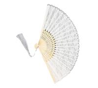 pumpumlia Ventaglio pieghevole in tessuto di pizzo floreale portatile puntelli decorativi cinesi palmare per eventi festival regalo festa regalo pieghevole mano