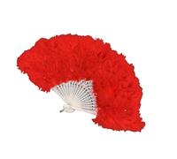 pumpumlia Ventaglio portatile piumato per ritrattistica sposa doppia funzione come ornamento e dispositivo di raffreddamento accessori da sposa ventilatore da sposa portatile