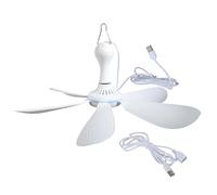 pumpumlia Ventilatore sospeso alimentato USB da 16,5 pollici con cavo da 10,7 piedi per tende da campeggio uso esterno a basso rumore 5 V soluzione di raffreddamento portatile ventilatore USB