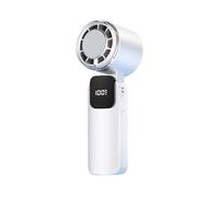 pumpumlia Ventola di raffreddamento portatile regolabile con piastra in ceramica ghiaccio Impostazione 199 Velocità Display digitale Design pieghevole Ricarica USB Ventilatore portatile ricaricabile