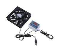 pumpumlia Ventole di raffreddamento USB da 120 mm con termostato regolabile per Home Theater e apparecchiature Ventilatore termostato regolabile