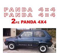 Pumu Adesivi compatibili con Panda 4x4 141 stickers tuning logo fiat stemma sisle fuoristrada (ROSSO)