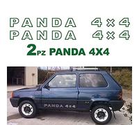 Pumu Adesivi compatibili con Panda 4x4 stickers tuning logo fiat stemma sisle panda 141 fuoristrada (VERDE)