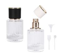 Pumwoy 2 Pezzi Nebulizzatore Profumo 30ml, Boccetta Profumo Ricaricabile, Atomizzatore di Profumo Bottiglia di Profumo, Flacone Spray Vuoto in Vetro con 3 Accessori, Dispenser Profumo da Viaggio