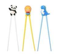 Pumwoy 3 paia di bacchette per bambini, bastoncini per sushi per bambini, set di apprendimento rimovibile, bastoncini per cibo per ramen, piatti asiatici, apprendimento bacchette per principianti