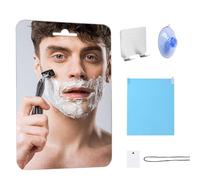 Pumwoy Specchio da Barba per Doccia 30x20cm, Specchio Doccia Antiappannamento, Acrilico Specchio da Barba HD & Antiappannamento, Specchio da Doccia da Appendere Infrangibile per Uomo Donna