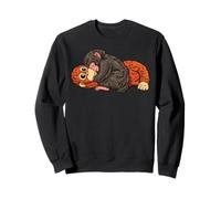 Punch Baby Monkey Trendy Giappone Meme Cute Monkey Lover Felpa