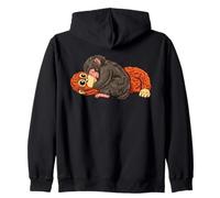 Punch Baby Monkey Trendy Giappone Meme Cute Monkey Lover Felpa con Cappuccio