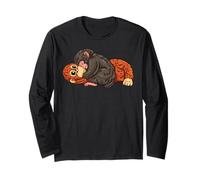 Punch Baby Monkey Trendy Giappone Meme Cute Monkey Lover Maglia a Manica