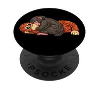 Punch Baby Monkey Trendy Giappone Meme Cute Monkey Lover PopSockets PopGrip Adesivo