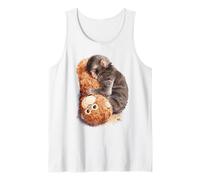 Punch - Carino Baby Scimmia & Orangutan Peluche Acquerello Canotta