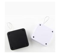 Punch, chiudiporta automatico con design telescopico e corda in acciaio, dispositivo di chiusura senza trapano per porte in legno/scorrevoli, 1 pezzo con chiusura regolabile (nero, 1500 g)