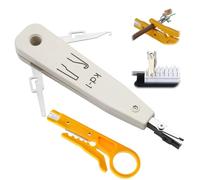 Punch down Attrezzo per Prese Di Rete E Pannello Di Permutazione, Pinza Crimpatrice Con Tagliafili per Cablaggio Telefonico E Informatico Cat5 Cat6 Cat7, Strumento Inseritore Multifunzione