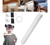 Punch-Free Smart Sensor Magnetic Rechargeable Led Lights, Rechargeable Motion Activated Cabinet Lights, Motion Sensor Light Indoor, Under Cabinet Bedroom Stair Lighting Wireless Indoor (White,50CM)