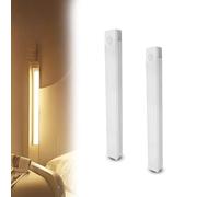Punch-free Smart Sensor Magnetic Rechargeable LED Lights, Upgraded Smart Motion Sensor Led, Magnetic Mount Under Cabinet Lighting for Closet, Kitchen, Hallway (Warm Light 2pcs,10cm/3.9in)