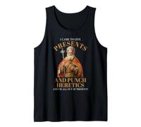 Punch Heretics Divertente Religioso Sarcastico Papa Umorismo Cattolico Canotta