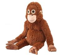 Punch Monkey Peluche Orange outan 66 cm, materiale in peluche ecologico, lavabile e senza pericolo per i bambini, giocattolo scimmia morbido realistico