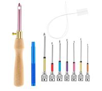 Punch Needle Kit,7 Taglie Regolabile Punch Needle Punch Needle Kit Completo Ago Magico per Ricamo per Principianti Filo Ricamo Punto Croce