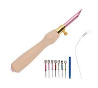 Punch Needle Kit Easy Embroidery Needle Handle Pinhead Legno di Faggio Lega per Maglieria Ausiliario Macchina da Ricamo Fai da Te Ago per Macchina da Cucire