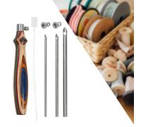 Punch Needle Tool Manico in legno portatile per filo e filato da 5 mm 2,5 mm