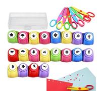 Punch per Artigianato | Kit con Creazione di Fori con Effetto Embossing | Taglierini a Forme Decorative - Per Biglietti Creatività Scuola Ufficio