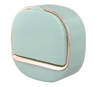 Punch - Portasapone da parete, in plastica, con scarico e copertura, per bagno, organizer per sapone da bar e contenitore per sapone da doccia, vassoio salva sapone da lavandino (verde chiaro)