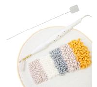 Punch Punch | Punch Needle Regolabile Con Infila Per Cucitura | Accessori per Cucitura Manuale per Principianti Adulti,Progetti Di Artigianato Creativi Calzini Cuscini Tappeti Apliqu