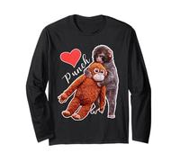 Punch The Cute Baby Monkey Maglia a Manica