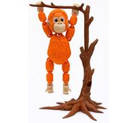 Punch The Monkey, Scimmia della Speranza - Figura snodata scimmia con Albero Supporto - Ispirato alla Storia virale del Monito che ha cercato un abbraccio - Regalo Emotivo Simbolo di amore