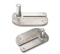 Punching Aid Plate with Measuring Ruler Leather Stitching Tool for Pulling Up Pricking Iron or Lacing Chisels