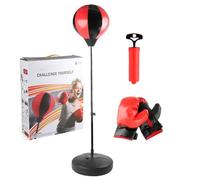 Punching Bag with Gloves, Adjustable Height Set, Stand Up Boxing Toy, Durabled Training Equipment, Fun Fitness Activity for Kids Over 13 Years Old Home Gym Easy to Use