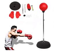 PUNCHING BALL BOXE PALLA BASE ALTO 1,2MT CON GUANTI GUANTONI ADULTI ADOLESCENTI