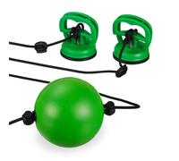 Relaxdays Punching Ball Boxe, Reflex Pungiball, Palla Veloce, Pera Allenamento Adulti, Riflessi Pugilato, Nero Verde, 300 cm