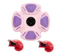 Punching Machine, Music Boxing Machine, Wireless Punching Boxing Trainer, Workout Boxing Target, Interactive Punching Trainer 32x32x4.5cm/12.6x12.6x1.77 Inches for Adults, Kids Blue and Purple