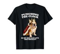 Punching The Clock Bulldog inglese Puppy Lover Pup Owner Maglietta