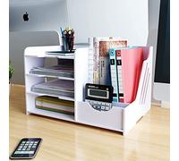 PUNCIA Organizzatore da Scrivania Vaschetta Porta Documenti A4 in PVC | Organizer Ufficio Scaffale per File da Tavolo Organizzatore Scrivania Portadocumenti Scrivania per Ufficio e Casa (Tipo B)